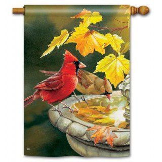 Pretty Reflection House Flag | Fall, Bird, Outdoor, House, Flags