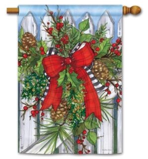 Holiday Garland House Flag | Christmas, Outdoor, House, Flags