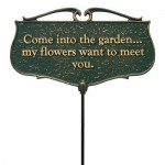 Come Into The Garden Garden Sign | Metal, Garden, Signs