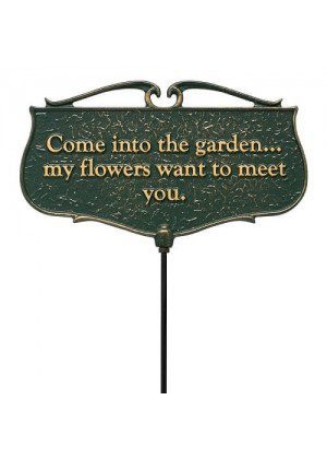 Come Into The Garden Garden Sign | Metal, Garden, Signs