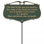 Kiss Of The Sun Poem Garden Sign | Metal, Garden, Signs