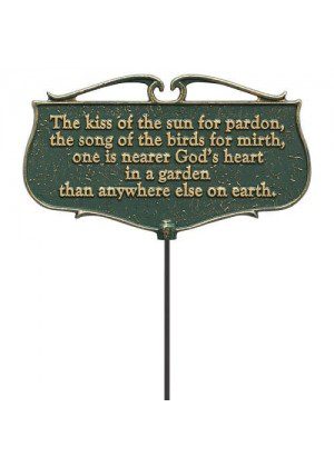 Kiss Of The Sun Poem Garden Sign | Metal, Garden, Signs
