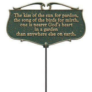 Kiss Of The Sun Poem Garden Sign | Metal, Garden, Signs
