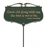 Grow Old Along With Me Garden Sign | Metal, Garden, Signs