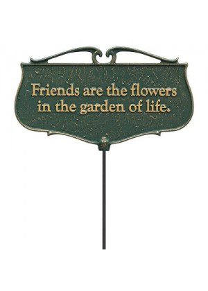 Friends Are The Flowers Garden Sign | Metal, Garden, Signs