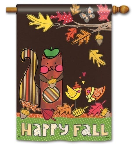 Squirrelly Friends House Flag | Fall Flags | House Flags | Yard Flag