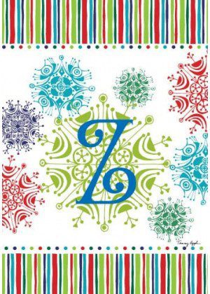 Snowflake Monogram-Z Flag | Personalized, Clearance, Flags