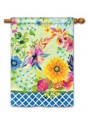 Fresh and Pretty Floral House Flag | Floral, Spring, House, Flags