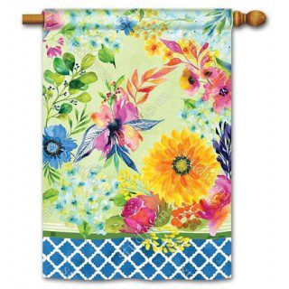Fresh and Pretty Floral House Flag | Floral, Spring, House, Flags