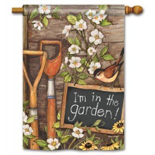 Garden Shed House Flag | Spring, Floral, Bird, Cool, House, Flags