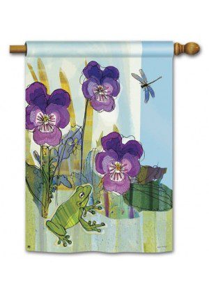 Pansy Prince House Flag | Spring, Floral, Outdoor, House, Flags