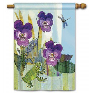Pansy Prince House Flag | Spring, Floral, Outdoor, House, Flags