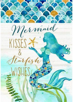 Mermaid Kisses Flag | Nautical, Inspirational, Decorative, Flags