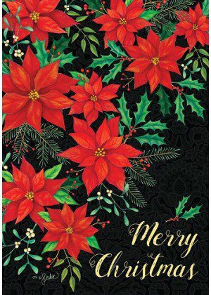 Christmas Poinsettia Flag | Christmas, Decorative, Lawn, Flags
