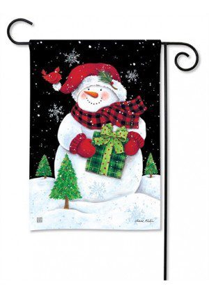 Buffalo Check Snowman Garden Flag | Snowman, Christmas, Flag