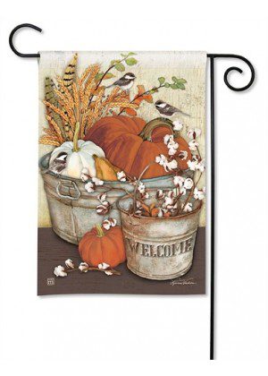 Farmhouse Pumpkins Garden Flag | Farmhouse, Welcome, Flags