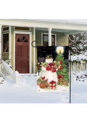 Hometown Snowman Garden Flag | Christmas, Snowman, Flags