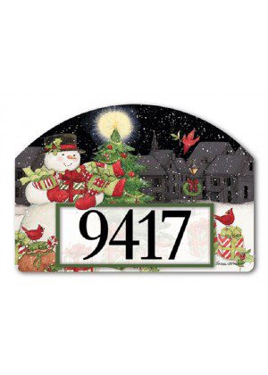 Hometown Snowman Yard Sign | Address Plaques | Yard Signs