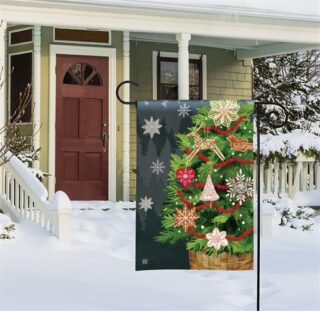 Scandi Ornaments Garden Flag | Christmas, Yard, Garden, Flags