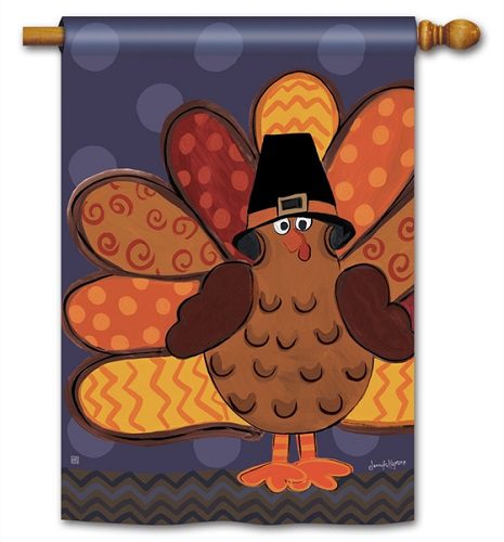 Tom Turkey House Flag | Thanksgiving Flags | House Flags