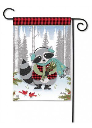 Winter Fun Raccoon Garden Flag | Winter, Animal, Garden, Flags