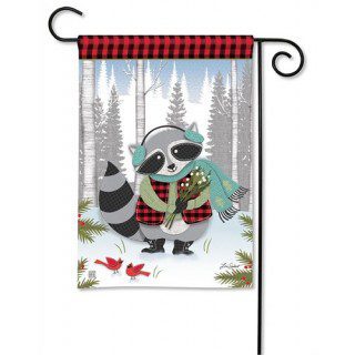 Winter Fun Raccoon Garden Flag | Winter, Animal, Garden, Flags