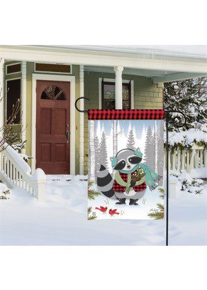 Winter Fun Raccoon Garden Flag | Winter, Animal, Garden, Flags