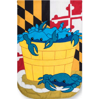 Crab Basket Applique Flag | Applique, Summer, Cool, Garden, Flag