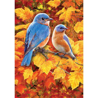 Fall Bluebirds Flag | Fall, Bird, Decorative, Lawn, Cool, Yard, Flags