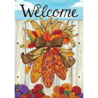 Indian Corn Flag | Fall, Welcome, Floral, Decorative, Lawn, Flags