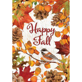 Leaves & Pinecones Flag | Fall, Inspirational, Decorative, Flags