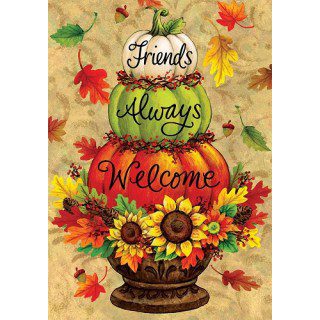 Pumpkin Topiary Flag | Fall, Welcome, Floral, Decorative, Flags