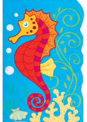 Seahorse Flag | Applique, Summer, Nautical, Cool, Garden, Flags