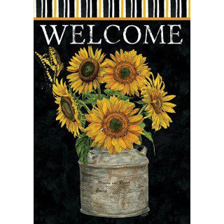 Sunflower Stripes Flag | Fall, Farmhouse, Welcome, Floral, Flags