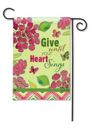 Heart Sings Garden Flag | Inspirational, Floral, Yard, Garden, Flags