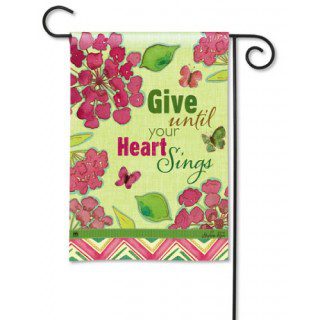 Heart Sings Garden Flag | Inspirational, Floral, Yard, Garden, Flags