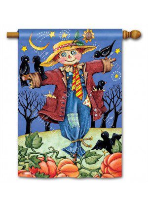 Moonlight Scarecrow House Flag