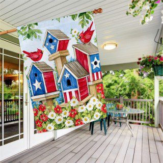 All-American Birdhouses House Flag | Patriotic, Bird, House, Flags