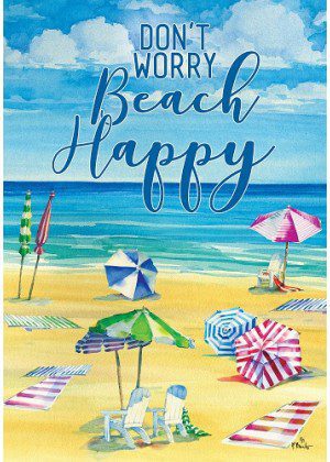 Beach Happy Flag | Summer, Inspirational, Beach, Decorative, Flag