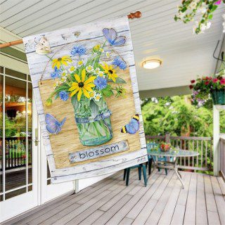 Blossom Jar House Flag | Farmhouse, Floral, Outdoor, House, Flag