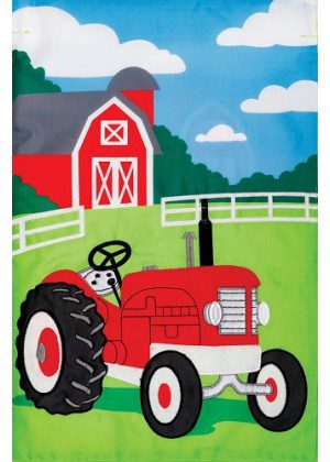 Farm Tractor Flag | Farmhouse, Applique, Cool, Garden, Flags
