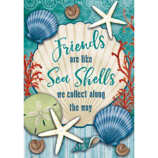 Friends & Seashells Flag | Summer, Inspirational, Decorative, Flags