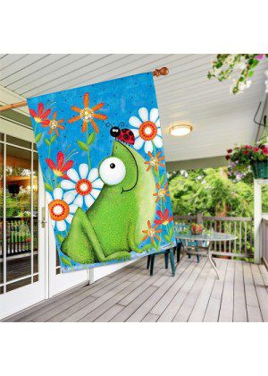 Frog Fun House Flag | Spring, Floral, Cool, Outdoor, House, Flags