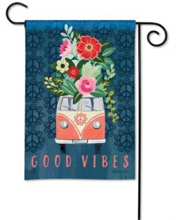 Good Vibes Garden Flag | Inspirational, Floral, Cool, Garden, Flags