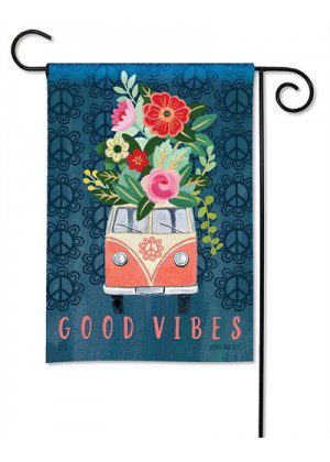 Good Vibes Garden Flag | Inspirational, Floral, Cool, Garden, Flags