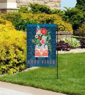 Good Vibes Garden Flag | Inspirational, Floral, Cool, Garden, Flags