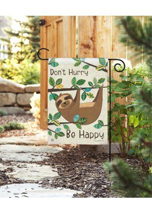 Happy Sloth Garden Flag | Inspirational, Animal, Garden, Flags