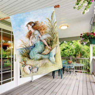 Mermaid Song House Flag | Spring, Summer, Nautical, House, Flag