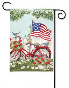 Patriotic Bike Garden Flag | Patriotic Flags | 4th of July Flag | Summer Flag