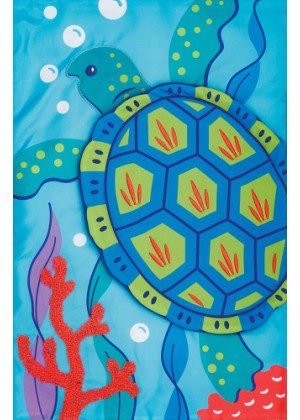 Sea Turtle Flag | Applique, Nautical, Summer, Cool, Garden, Flags